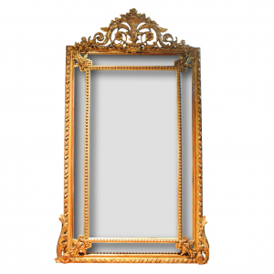 Napoleon III epochos paauksuotas veidrodis