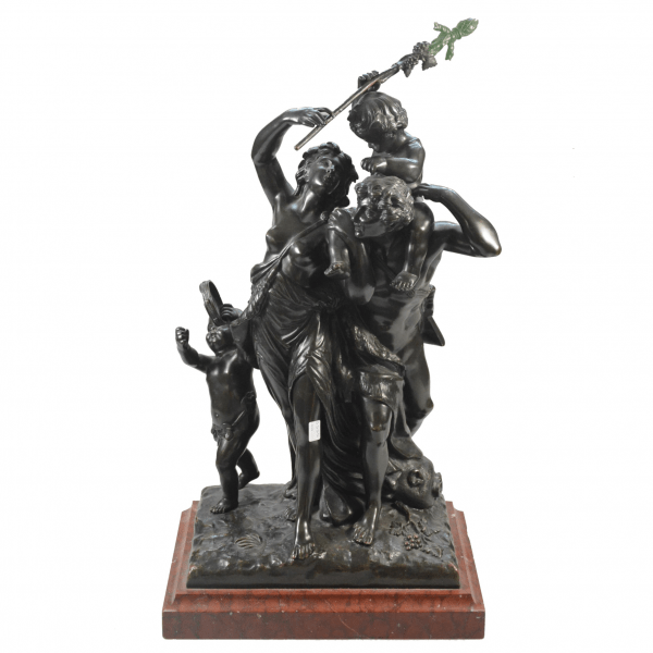 Bronzinė Clodion skulptūra "Fauno šeima"