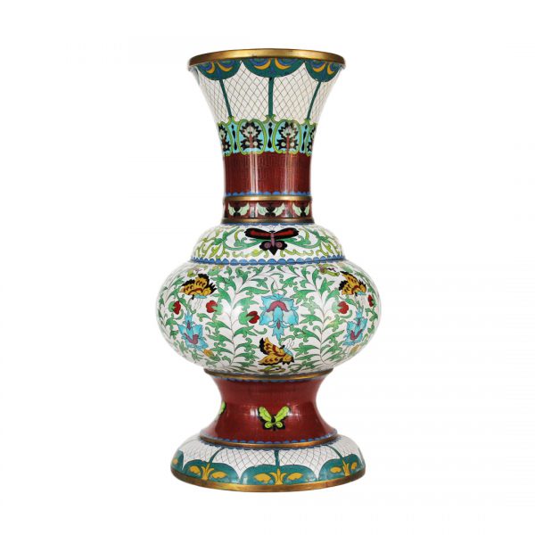 Kiniška bronzinė cloisonne vaza 20 a.vid. 