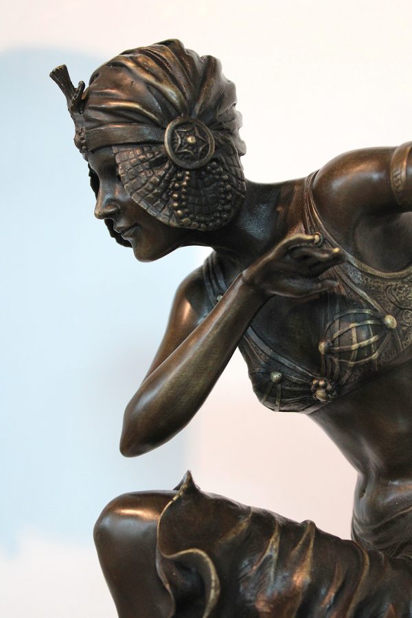 D. H. Chiparus Art Deco bronzinė skulptūra „ Indijos šokėja“ 
