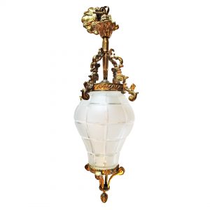 Napoleon III stiliaus žalvarinis šviestuvas 20 a. vid.