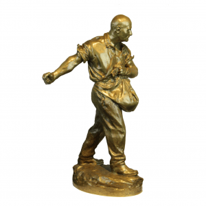 G. E. Saulo bronzinė patinuota skulptūra "Sėjėjas"