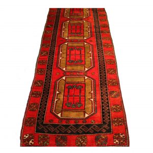 Kazak rankų darbo vilnonis kilimas 418 X 121cm.