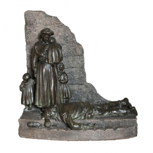 Achille Jacopin antikvarinė bronzinė skulptūra