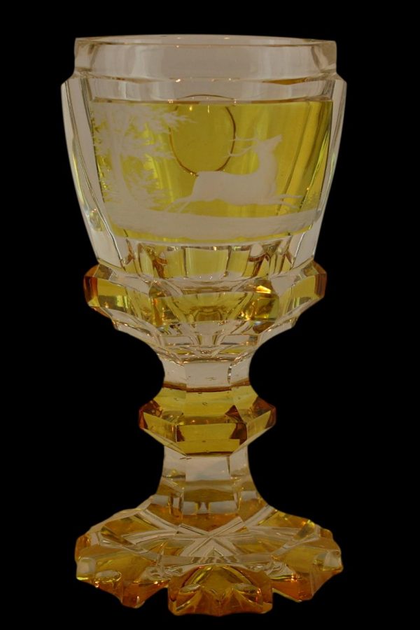 Spalvota „Bohemia“  krištolinė taurė