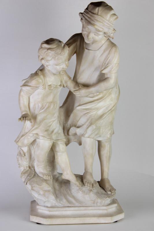 Antikvarinė alebastro skulptūra "Vaikai"