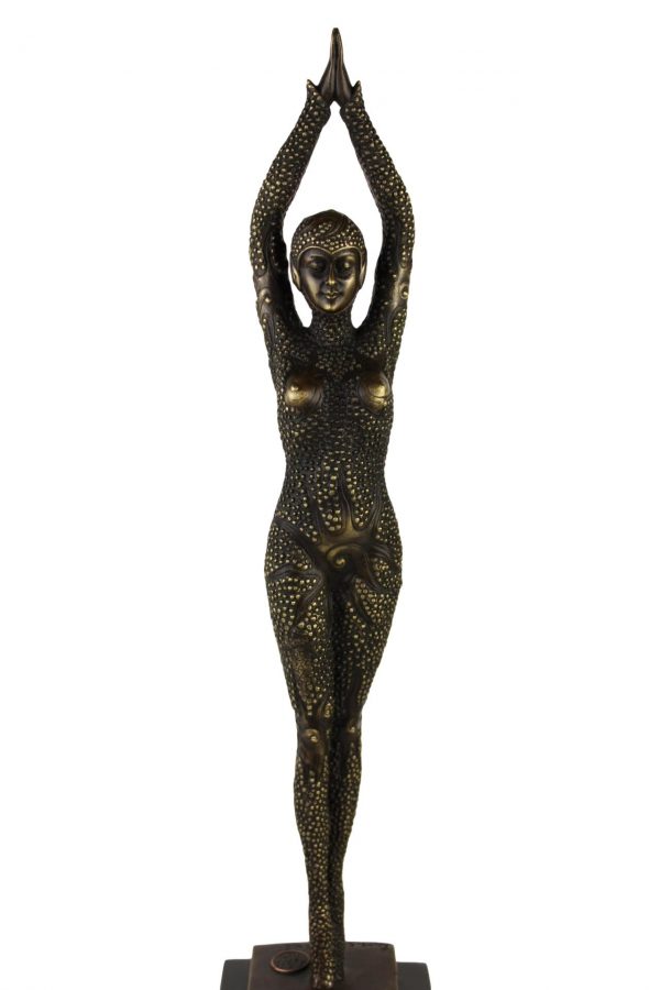 Art Deco skulptūra „Šokėja“ pagal D. H. Chiparus