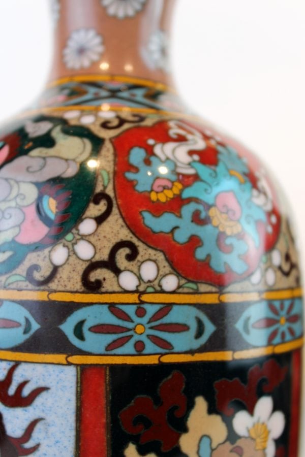 Kiniškos antikvarinės Cloisonne vazos