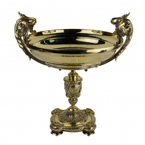 T. Hingre pasidabruota bronzinė stalo lėkštė 