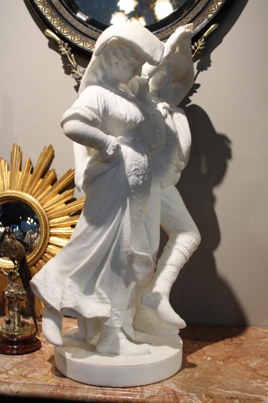 Antikvarinė L. Gregoire marmurinė skulptūra "Šokis"