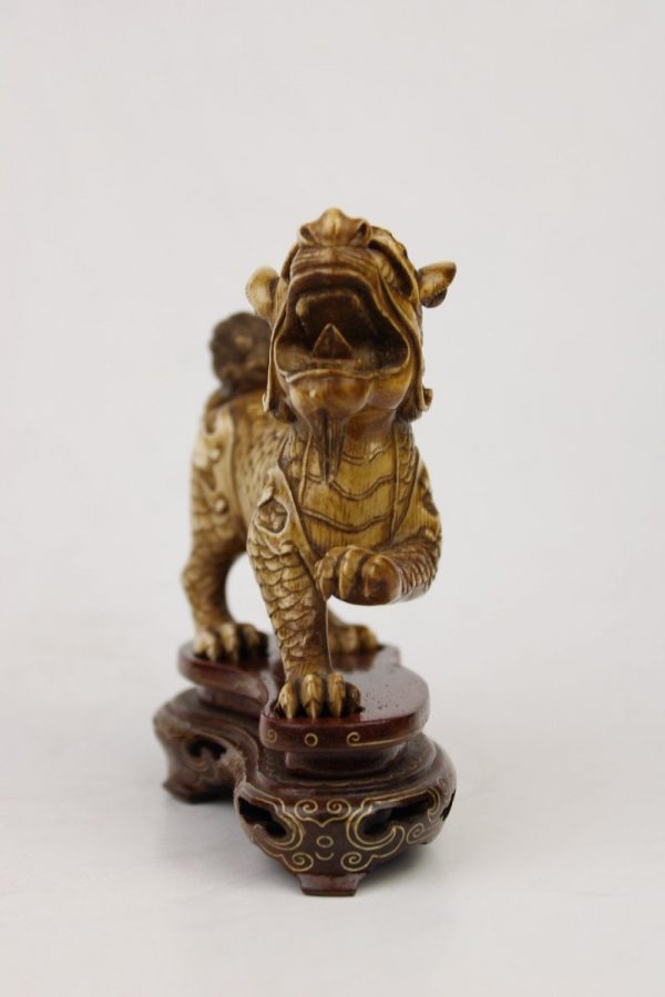 Kiniškos Fu šunų dramblio kaulo skulptūros