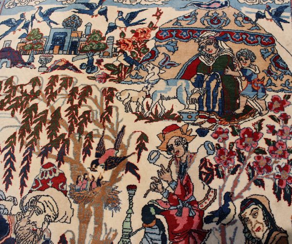 Persiškas rankų darbo Qum kilimas 168 x 102