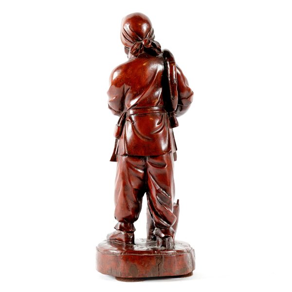 Kiniška raudonemdžio skulptura
