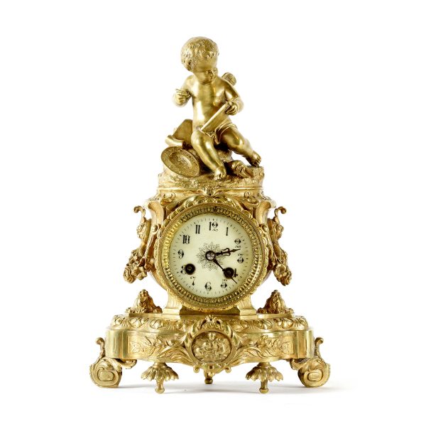 Antikvarinis Napoleon III stiliaus laikrodis
