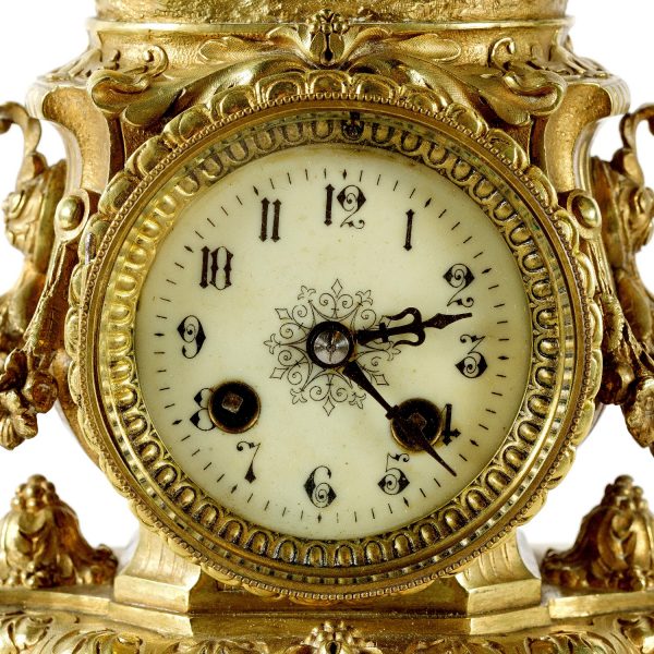 Antikvarinis Napoleon III stiliaus laikrodis