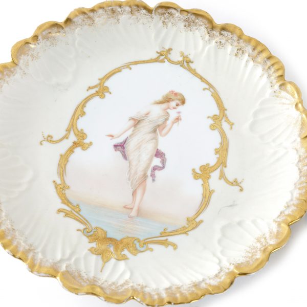 Rococo stiliaus porcelianinės lėkštės