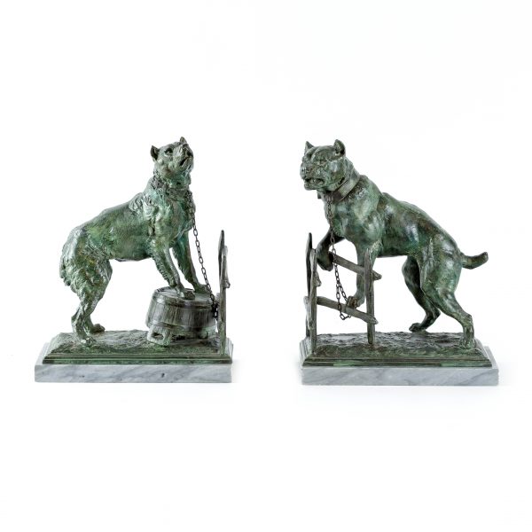 Skulptūros - knygų atramos "Sarginiai šunys"