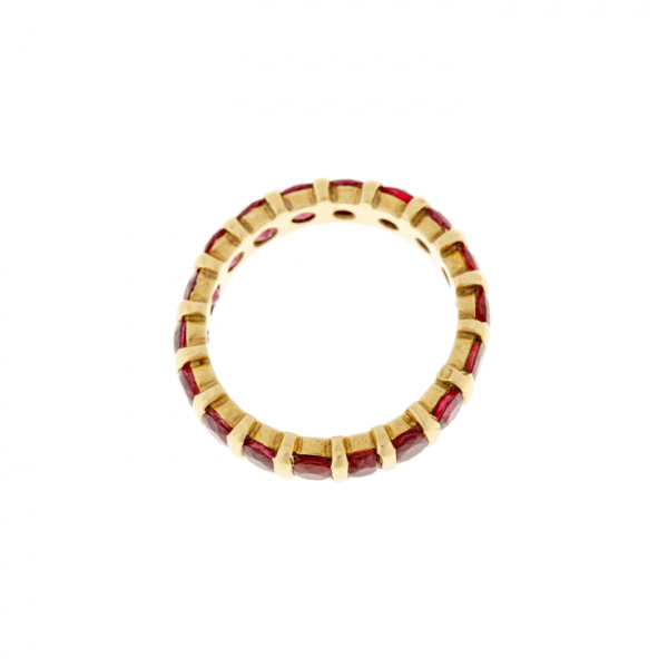 Auksinis žiedas su rubinais