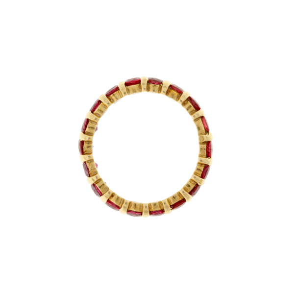 Auksinis žiedas su rubinais