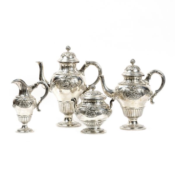 Liudviko XVI stiliaus  sidabrinis kavos ir arbatos servizas