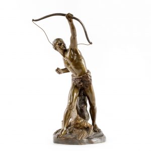 É. Drouot bronzinė skulptūra "Lankininkas"