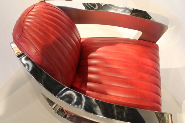 Art Deco stiliaus odinis fotelis “Mars”
