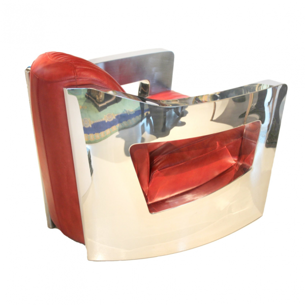 Art Deco stiliaus odinis fotelis “Mars”