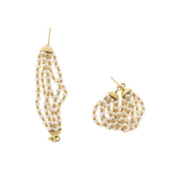 Auksiniai auskarai su gėlavandeniais perlais