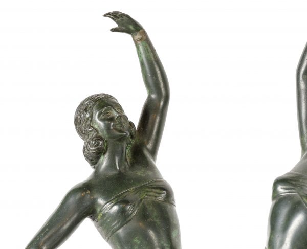 Art Deco stiliaus bronzinė skulptūra "Šokėjos"