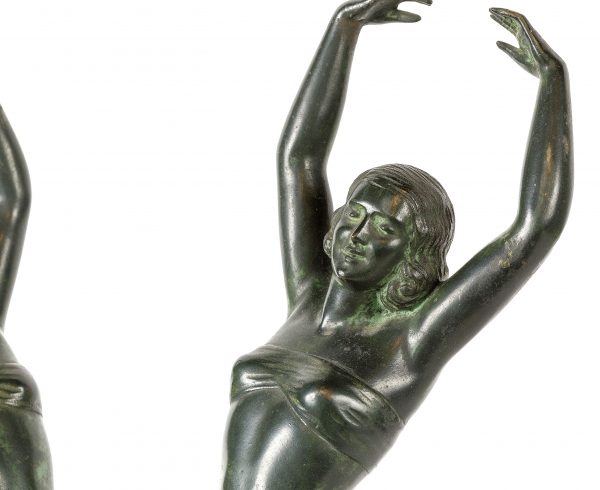 Art Deco stiliaus bronzinė skulptūra "Šokėjos"