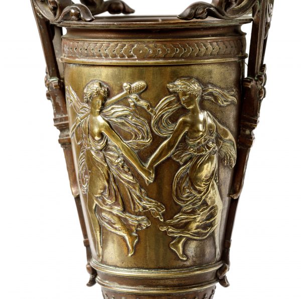 Napoleon III stiliaus žalvarinės vazos