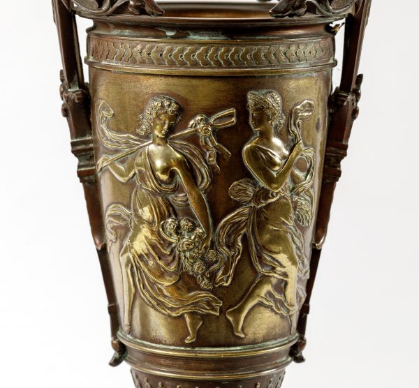 Napoleon III stiliaus žalvarinės vazos