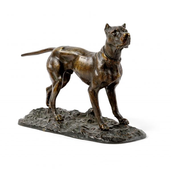 Bronzinė patinuota skulptūra "Dogas"