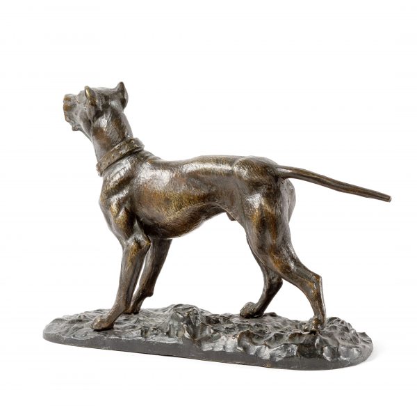 Bronzinė patinuota skulptūra "Dogas"
