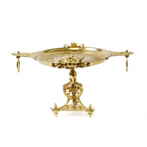Napoleon III stiliaus žalvarinė lėkštė