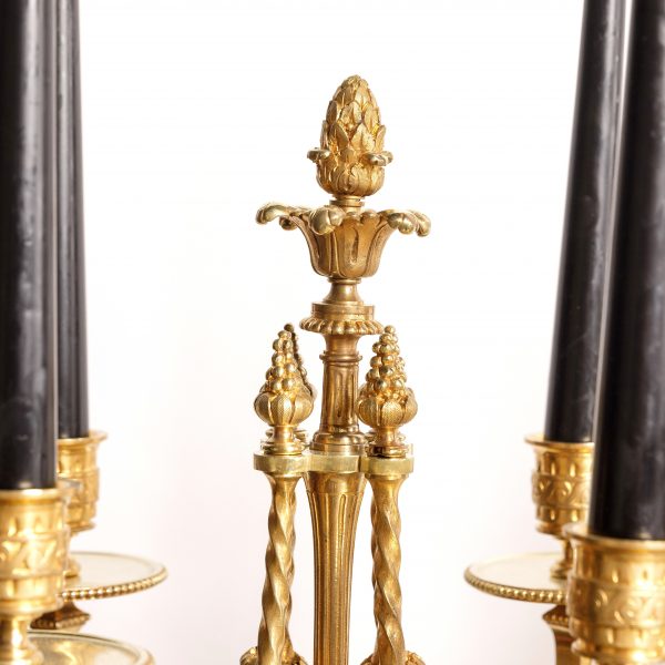 Napoleon III stiliaus paauksuotos žvakidės
