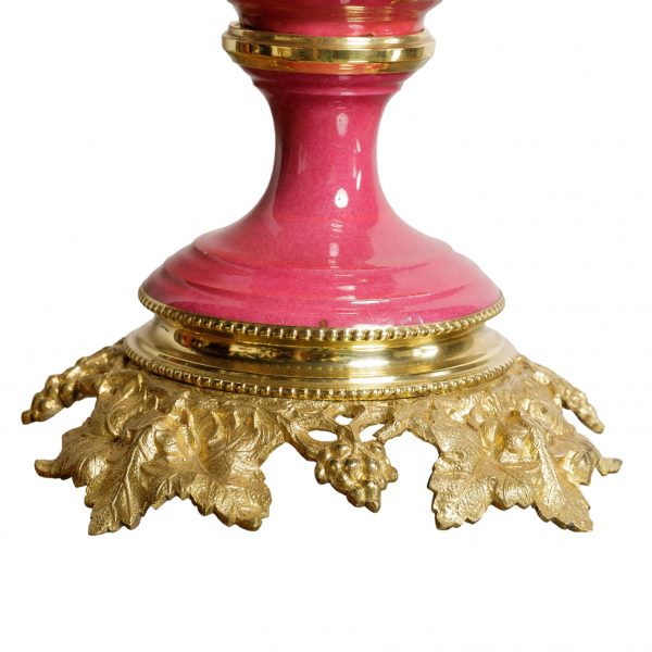 Napoleon III stiliaus porcelianiniai staliniai šviestuvai