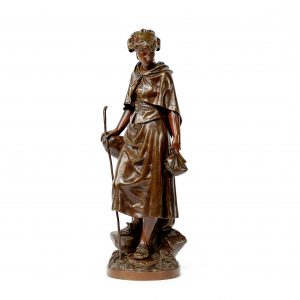E. Bouret bronzinė skulptūra "Keliautoja"