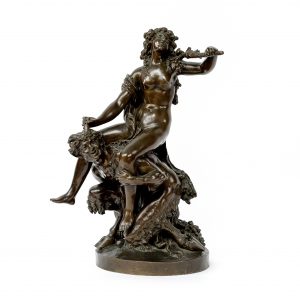 Bronzinė skulptūra "Satyras ir Nimfa"