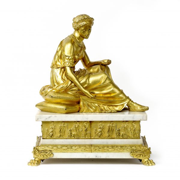 Alfred Louis Habert paauksuota skulptūra "Kleopatra"