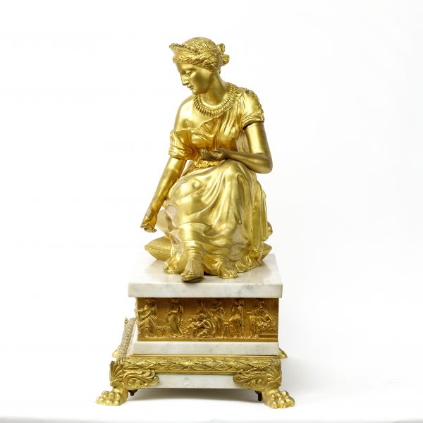 Alfred Louis Habert paauksuota skulptūra "Kleopatra"