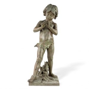 Jean-Louis Gregorier skulptūra "Berniukas su dūdele"