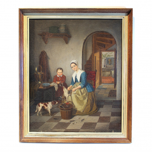 Olandų mokyklos paveikslas "Šeima"