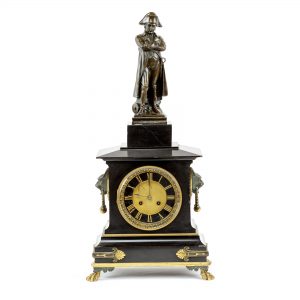 Marmurinis laikrodis "Napoleonas Bonapartas". 19 a. pab.