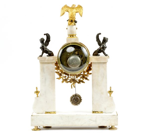 Ampyro stiliaus marmurinis laikrodis. 19 a. pr.