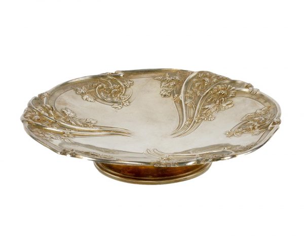 Art Nouveau stiliaus sidabrinė lėkštė. 20 a. pr