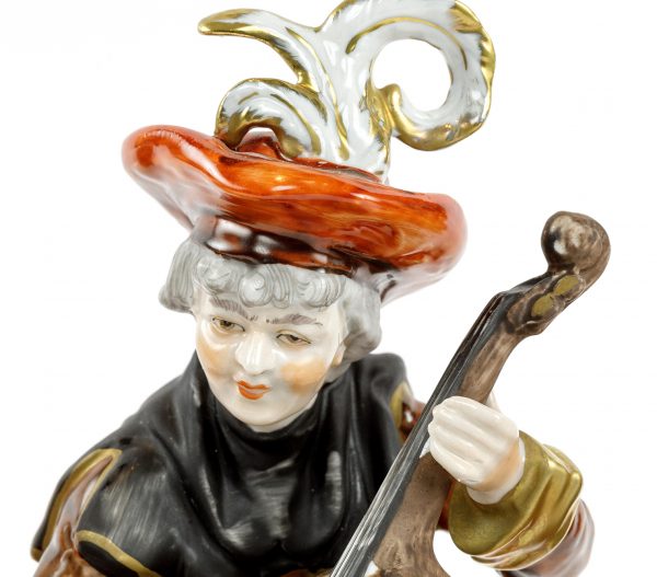Unterweissbach porcelianinės figūrėlės "Renesanso muzikantai". 20 a. vid.
