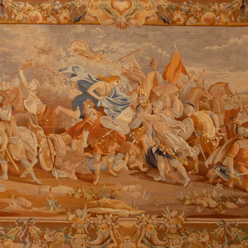 Įrėmintas gobelenas. 19 a. II pusė