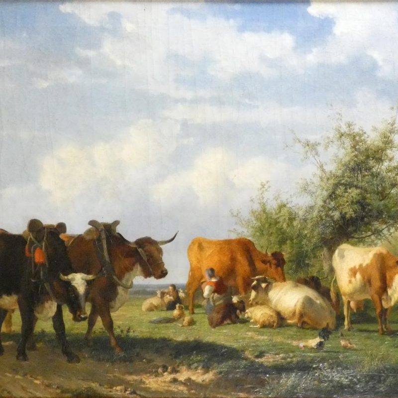 STOCQUART I paveikslas "Grįžimas iš laukų". 1856 m.
