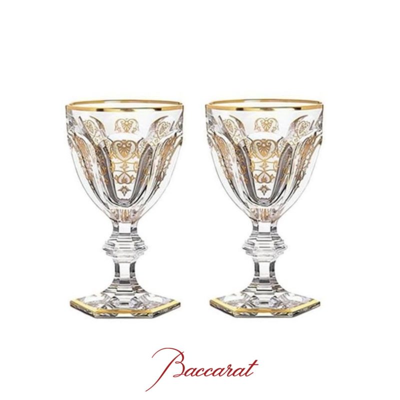 BACCARAT „Harcourt Empire“ mažos krištolinės vyno taurės, 20 a. II pusė
